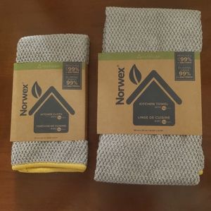 New Norwex Textured Kitchen Towel & Cloth Set